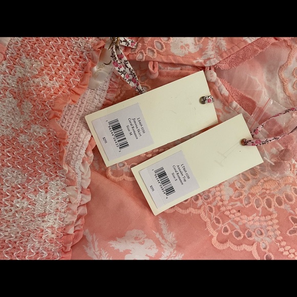 LoveShackFancy Coral Eyelet Jimena skirt - Picture 4 of 4